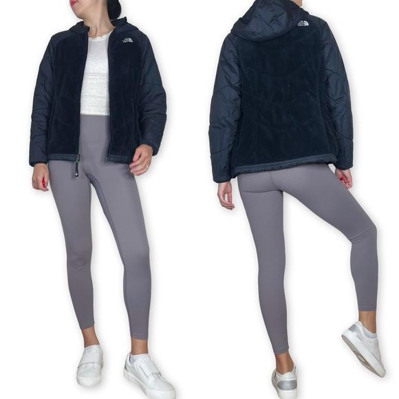 The North Face Perseus Reversible Hooded Fleece Jacket in Black Fits XS-S - Picture 7 of 16